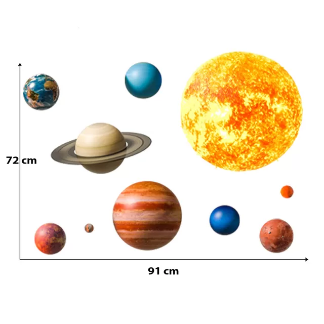 SIPO lipdukas sienoms planetos 91x72cm WS63039 &ndash; nuotrauka 4