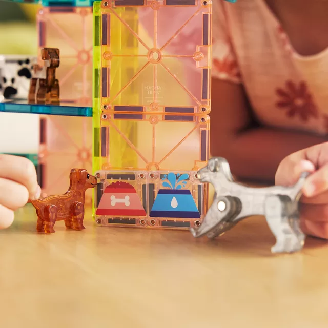 MAGNA-TILES Magnetinis konstruktorius &bdquo;&Scaron;uniukų parkas&ldquo;, 27 det. &ndash; nuotrauka 6