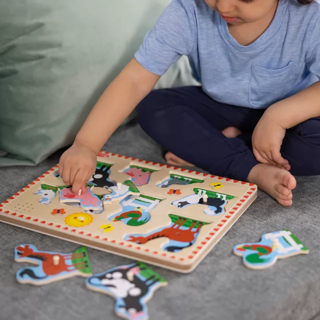 MELISSA & DOUG Farm Animals Sound Puzzle - 8 Pieces &ndash; nuotrauka 9