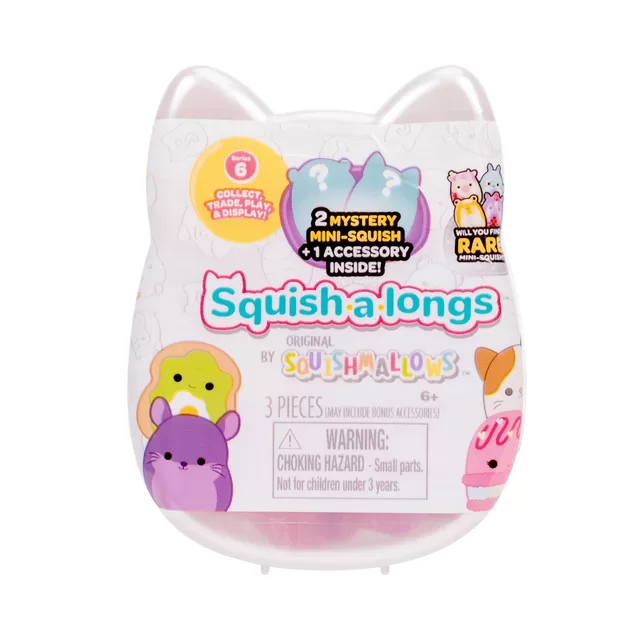SQUISHMALLOWS SQUISH-A-LONGS Herojai-siurprizai, 2 vnt., 2,5 cm &ndash; nuotrauka 3