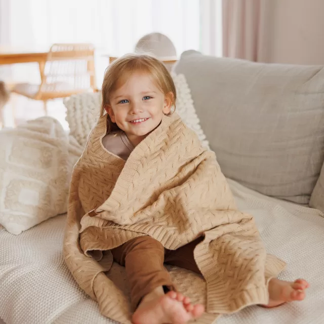 BabyOno pledas merino vilnos tamsiai kreminis 1648/02 &ndash; nuotrauka 4