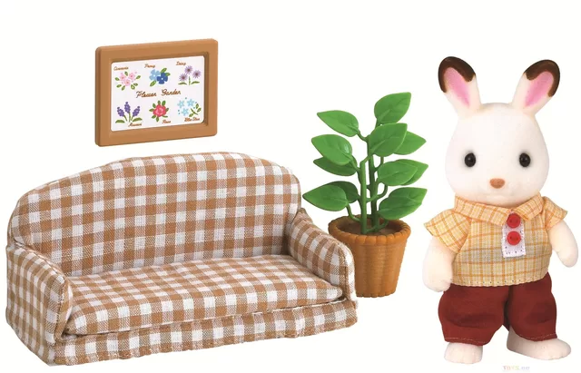 SYLVANIAN FAMILIES Triu&scaron;is tėtis ir sofa &ndash; nuotrauka 2