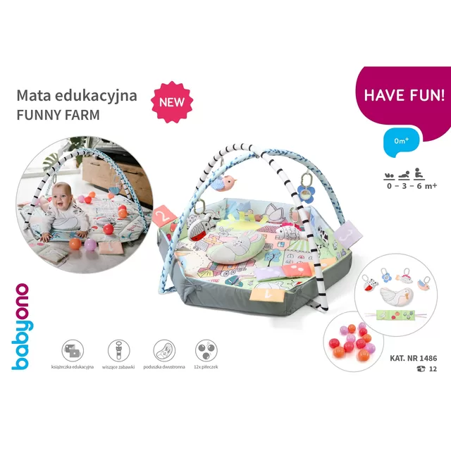 BabyOno kilimėlis lavinamasis linksmasis ūkis 1486 &ndash; nuotrauka 2
