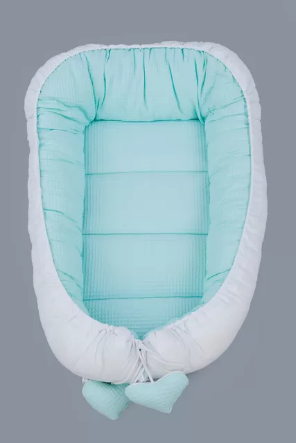 Tuttolina Tuttolina lizdelis naujagimiui Cocoon, Wafel, mėtinis-baltas &ndash; nuotrauka 2