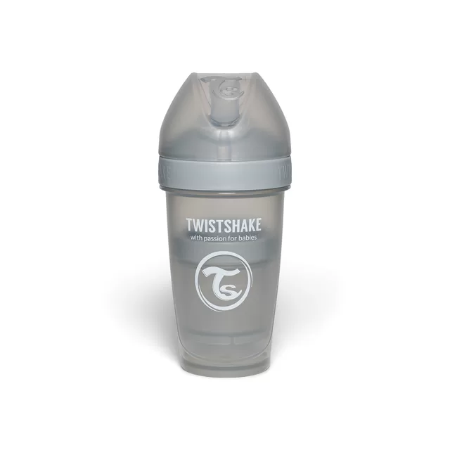 Twistshake buteliukas antikolikinis Pro Double 260ml pilkas 79026 &ndash; nuotrauka 4