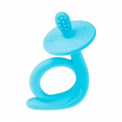 Akuku silikoninis kramtukas SNAIL, guminis masažuoklis, A0114_BLUE &ndash; nuotrauka 2