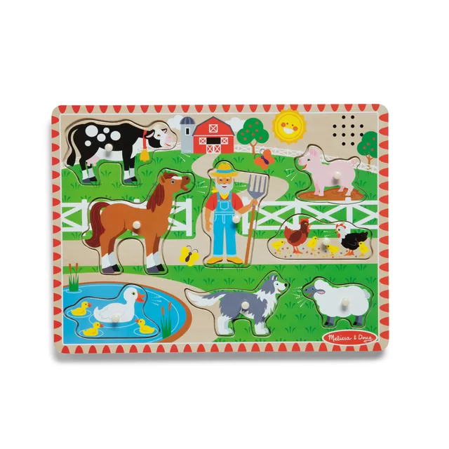 MELISSA & DOUG Grojanti dėlionė &bdquo;Old MacDonald&acute;s Farm&ldquo;, EN &ndash; nuotrauka 2