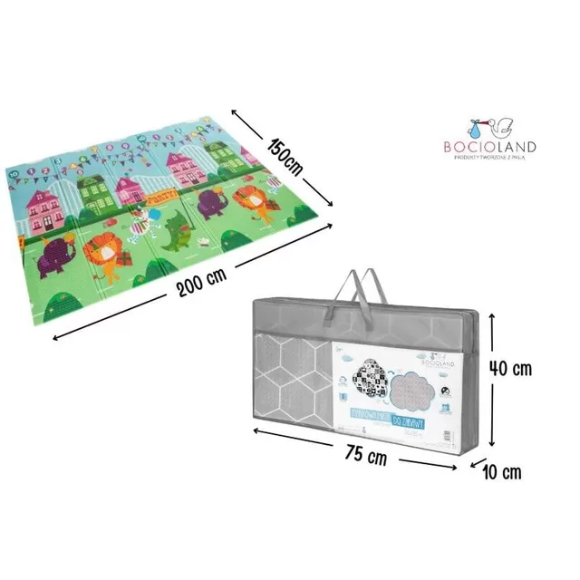 Bocioland mink&scaron;tas lankstomas žaidimų kilimėlis 150x200 cm party BL120 &ndash; nuotrauka 7