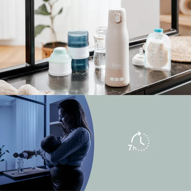 Babymoov &scaron;ildytuvas kelioninis Moov & Feed kreminis A002103 &ndash; nuotrauka 5