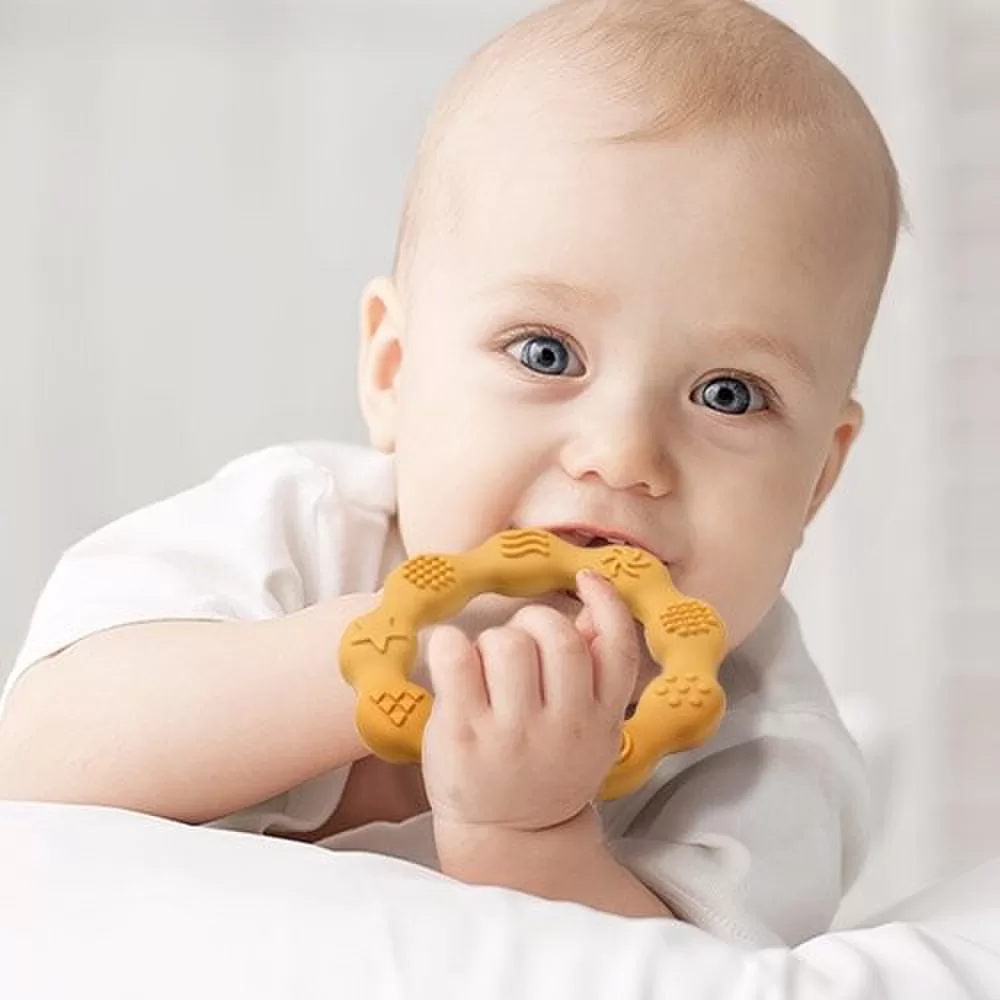BabyOno BabyOno kramtukas silikoninis žiedas geltonas 825/01 825/01 &ndash; nuotrauka 7