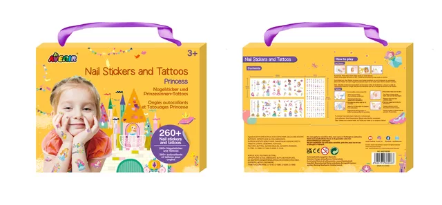 AVENIR 230+ nagų lipdukų ir tatuiruočių &bdquo;Princesės&ldquo; &ndash; nuotrauka 3
