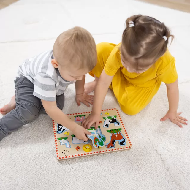 MELISSA & DOUG Farm Animals Sound Puzzle - 8 Pieces &ndash; nuotrauka 6
