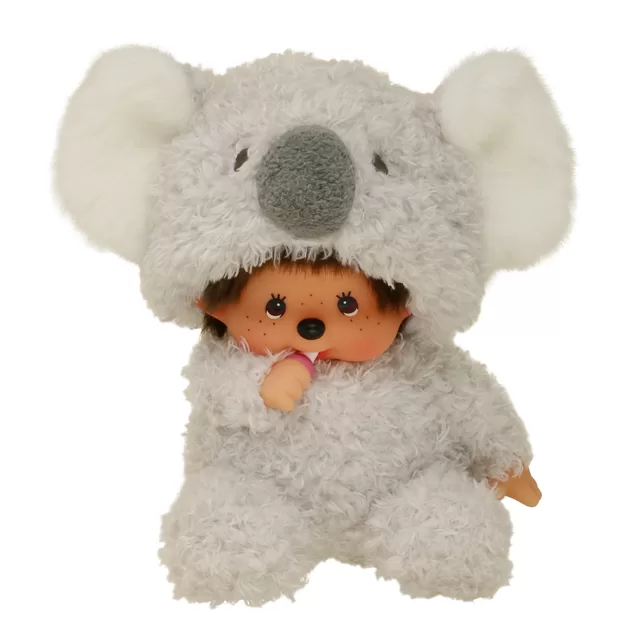 MONCHHICHI Pliu&scaron;inė beždžionėlė su koalos kostiumu, 18 cm &ndash; nuotrauka 3