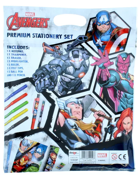 AVENGERS pie&scaron;imo ir ra&scaron;ymo rinkinys, 12 dalių, PREMIUM STATIONERY SET &ndash; nuotrauka 2