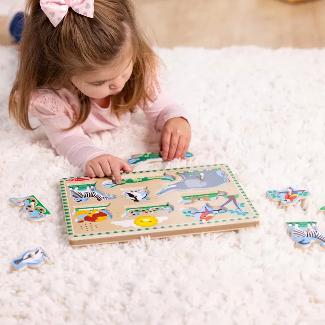 MELISSA & DOUG playset Zoo Animal Sound Puzzle &ndash; nuotrauka 5