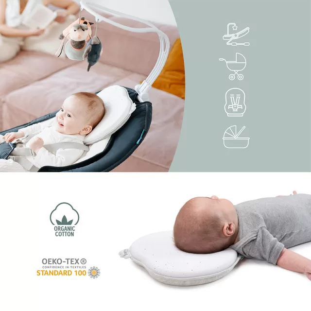 Babymoov pagalvė kūdikiui &scaron;irdelė Lovenest pilka balta A050231 &ndash; nuotrauka 4