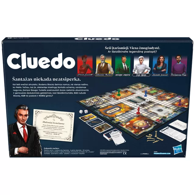 HASBRO GAMING CLUEDO Klasikinis paslačių žaidimas, lietuvių k. &ndash; nuotrauka 3