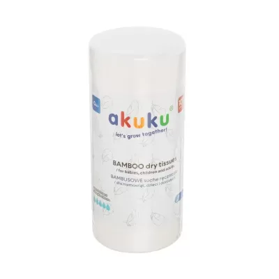 Akuku sausos bambukinės servetėlės 18x25 cm. 100 vnt., A0687 &ndash; nuotrauka 2