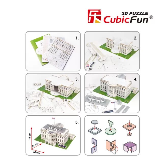 CUBIC FUN CubicFun 3D dėlionė &bdquo;Baltieji rūmai&ldquo; &ndash; nuotrauka 5