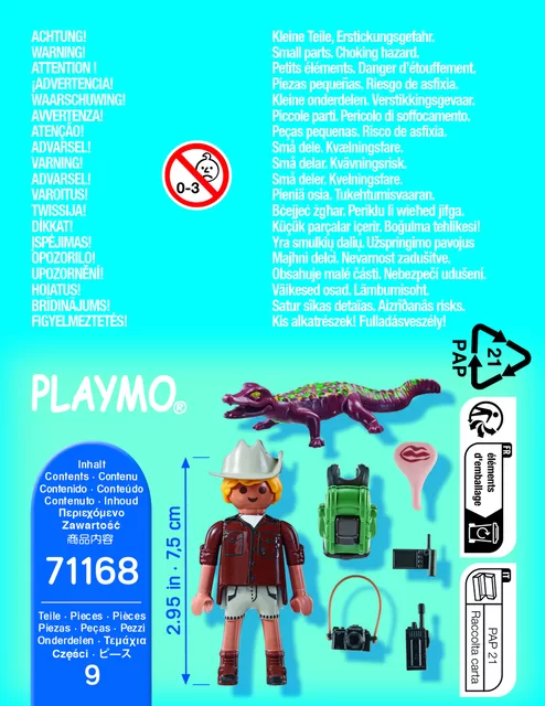 PLAYMOBIL SPECIAL PLUS Tyrinėtojas su kaimanų jaunikliu 71168 &ndash; nuotrauka 2