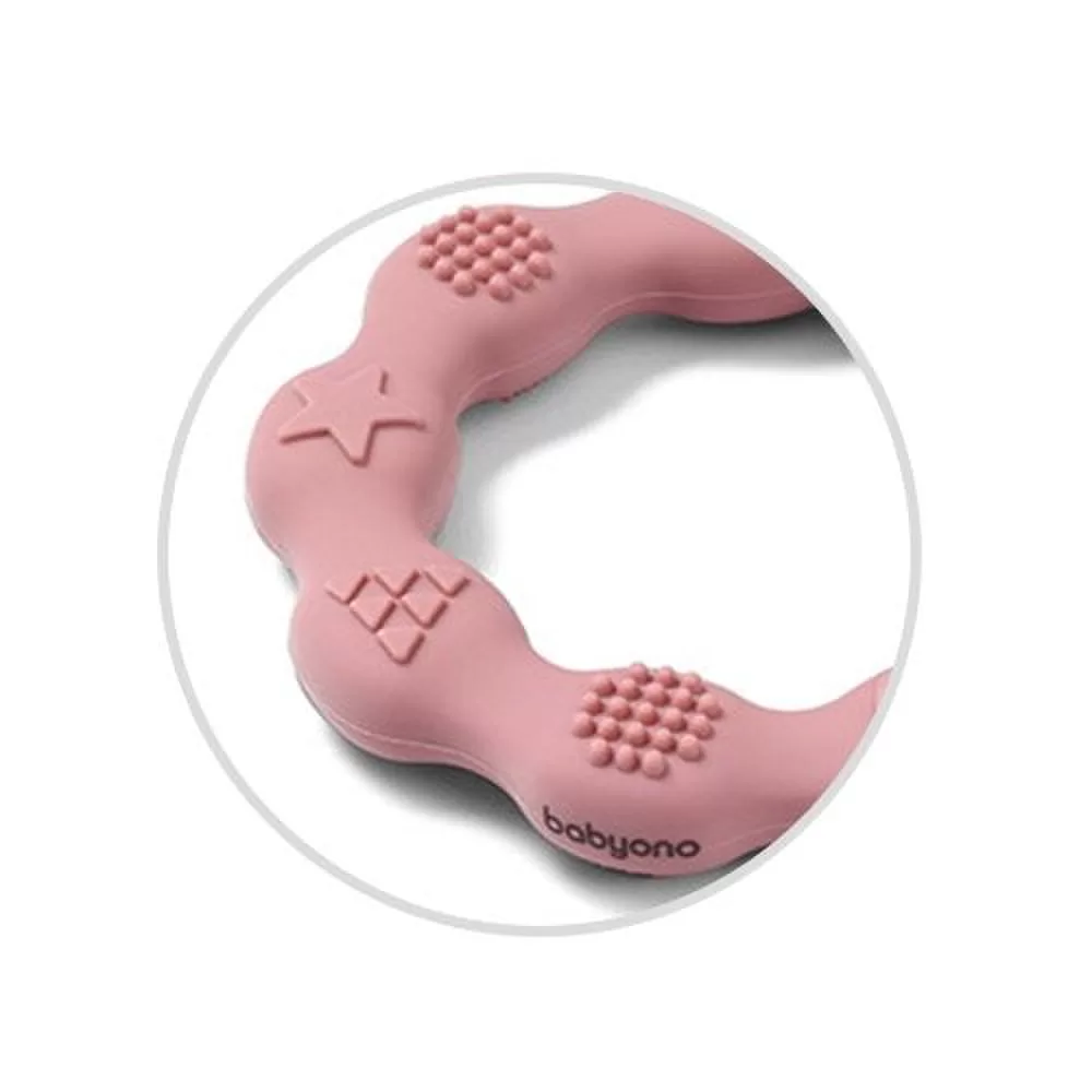 BabyOno kramtukas silikoninis žiedas rožinis 825/02 &ndash; nuotrauka 2