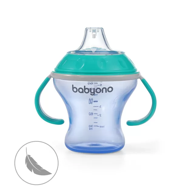 BabyOno nei&scaron;siliejantis puodelis mink&scaron;tu snapeliu NATURAL NURSING, mėlynas, 180 ml, 1456/01 &ndash; nuotrauka 3