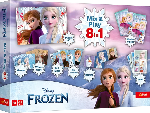 TREFL FROZEN 8in1 Mix&play stalo žaidimų rinkinys &ndash; nuotrauka 2