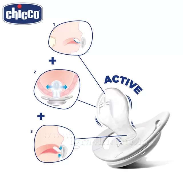 Chicco žindukas ortodontinis PHYSIO SOFT, 16M+, I&scaron; latekso. &ndash; nuotrauka 5