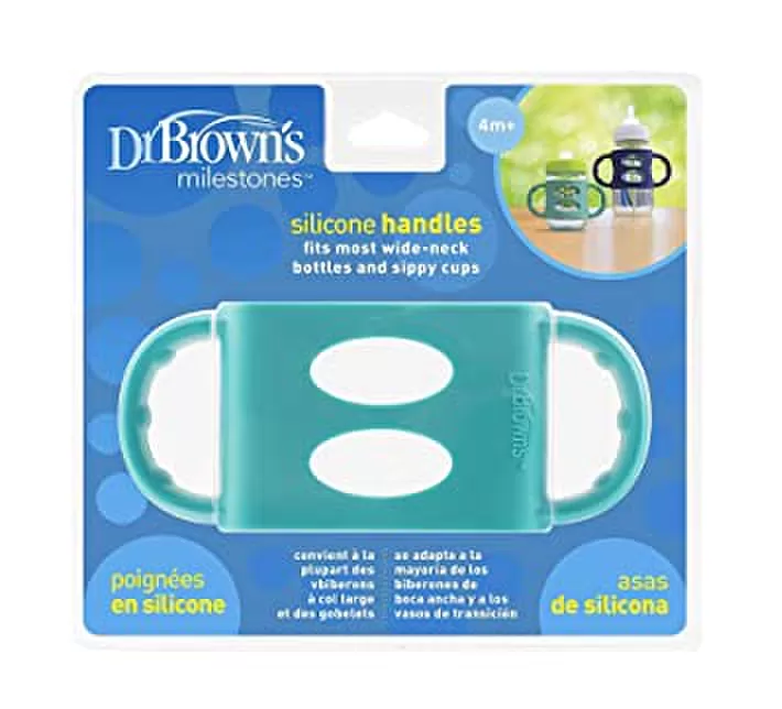 DR. BROWN'S rankenėlė plataus kaklelio buteliukams, silikoninė, turkio, AC010-P2 &ndash; nuotrauka 2