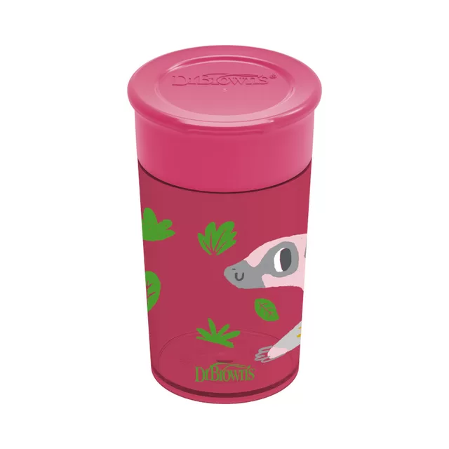 DR. BROWN'S gertuvė su dangteliu 12M+, CHEERS 360 DECO 300ml, raudona &ndash; nuotrauka 3