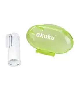 Akuku silikoninis dantų &scaron;epetėlis su dėžute, A0264-GREEN &ndash; nuotrauka 2