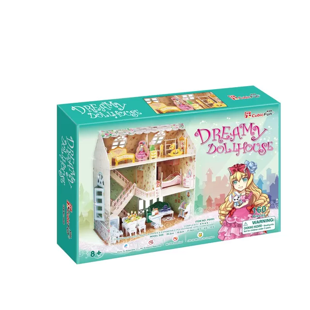 CUBIC FUN CUBICFUN 3D dėlionė (vidutinė) &bdquo;Lėlių namas&ldquo; &ndash; nuotrauka 3