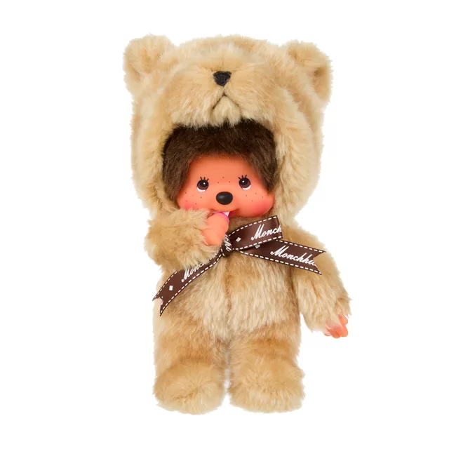 MONCHHICHI Pliu&scaron;inė beždžionėlė su me&scaron;kučio kostiumu, 20 cm &ndash; nuotrauka 3