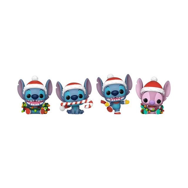 FUNKO Pocket POP! Vinilinė figūrėlė: Lilo & Stitch - Holiday 4-pack &ndash; nuotrauka 2