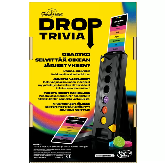HASBRO GAMING Trivial Pursuit Drop Trivia Game FIN &ndash; nuotrauka 3