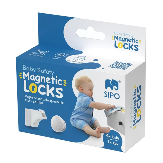 SIPO apsauga stalčiams durelėms magnetinė 4 vnt SBS-M4 &ndash; nuotrauka 5