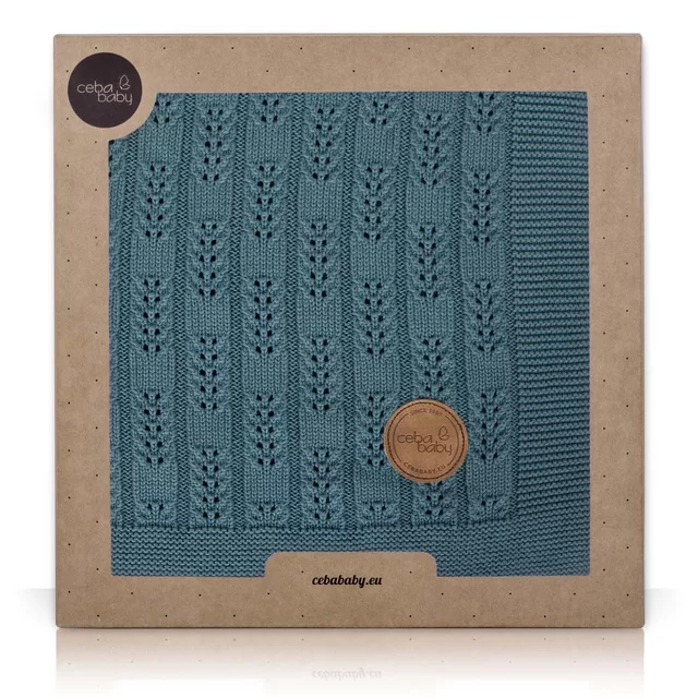 Cebababy pledas Malibu megztas eglutė - dygsniuotas, 90x90 &ndash; nuotrauka 2