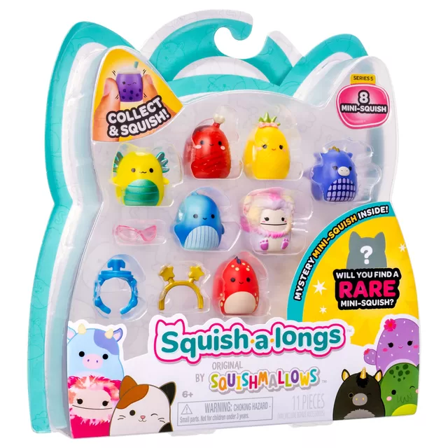 SQUISHMALLOWS SQUISH-A-LONGS Herojai, 8 vnt., 2,5 cm &ndash; nuotrauka 8