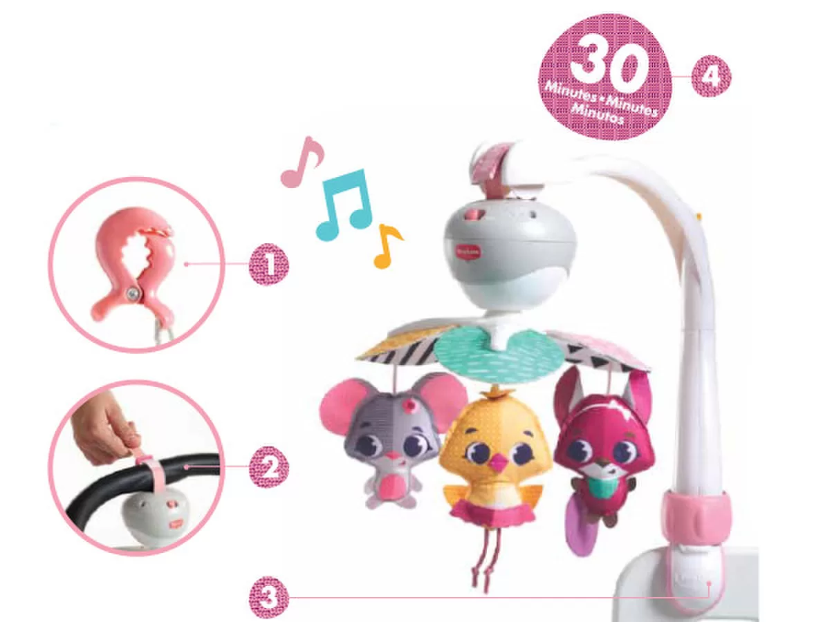 Tiny Love kelioninė karuselė Tiny Princess Tales Take Along Mobile &ndash; nuotrauka 7