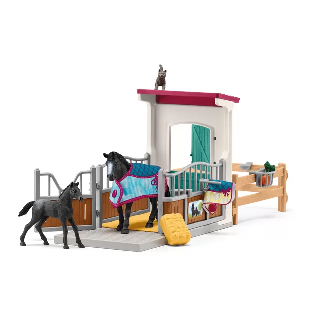 SCHLEICH HORSE CLUB Žirgų aptvaras su kumele ir kumeliuku &ndash; nuotrauka 2