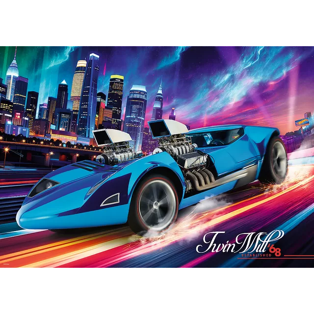 TREFL HOT WHEELS PREMIUM PLUS 1000 det. dėlionė &bdquo;Twin Mill&ldquo; &ndash; nuotrauka 2