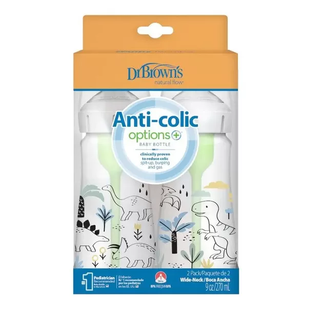 DR. BROWN'S Buteliukai Options+ plačiu kakleliu 270ml DINOSAURAI &ndash; nuotrauka 3