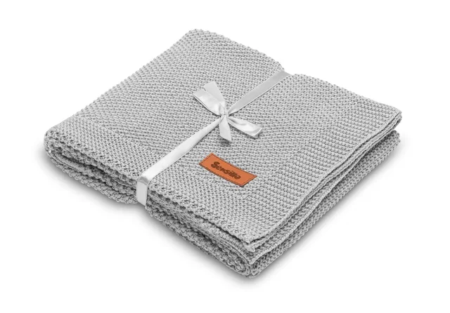 Sensillo Sensillo pledas megztas, medvilninis, 100x80, pilkas, 4323 &ndash; nuotrauka 2