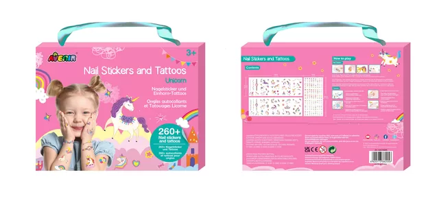 AVENIR 230+ nagų lipdukų ir tatuiruočių &bdquo;Vienaragiai&ldquo; &ndash; nuotrauka 7