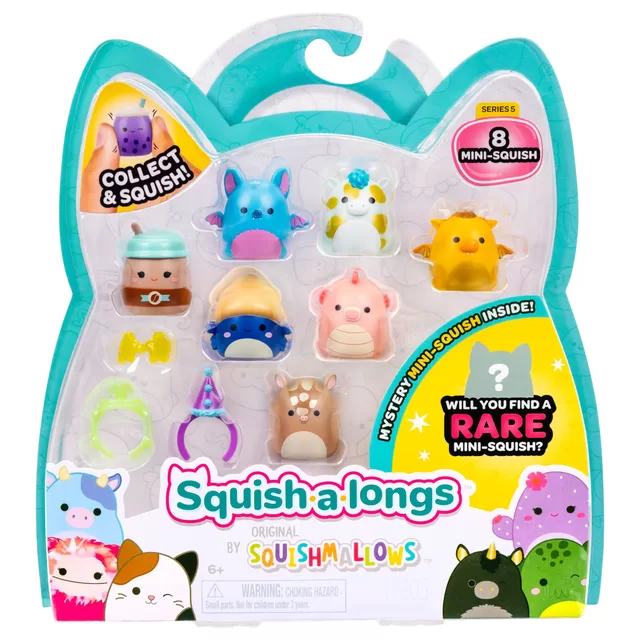SQUISHMALLOWS SQUISH-A-LONGS Herojai, 8 vnt., 2,5 cm &ndash; nuotrauka 9