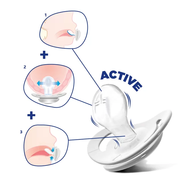 Chicco 0-6 mėn. ortodontinis žindukas su sterilizavimo dėklu, PHYSIO COMFORT, "Mum effect" silikono &ndash; nuotrauka 6