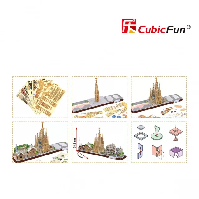 CUBIC FUN CUBICFUN 3D dėlionė &bdquo;Barselona&ldquo; &ndash; nuotrauka 5
