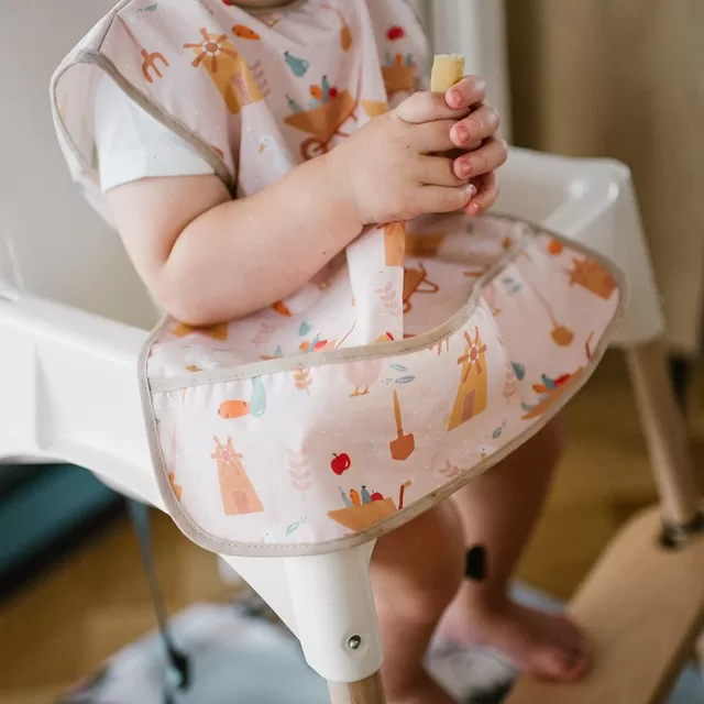 Babyono prijuostė neper&scaron;lampama su ki&scaron;ene nuo 6 mėn ūkininkas oranžinis 1641/02 &ndash; nuotrauka 4