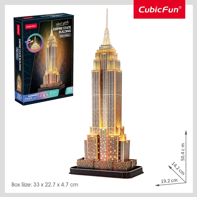 CUBIC FUN CUBICFUN 3D dėlionė &bdquo;Empire State pastatas&ldquo; (LED) &ndash; nuotrauka 2