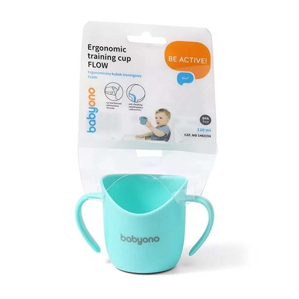 BabyOno ergonomi&scaron;kas mokomasis puodelis mėtinis 1463/06 &ndash; nuotrauka 3